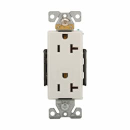 20A Heavy-Duty EZ Link Decora Receptacle, 125V, Light Almond