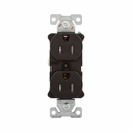 15A Heavy-Duty EZ Link Duplex Receptacle, TR, 125V, Brown