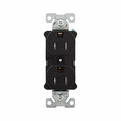 15A Heavy-Duty EZ Link Duplex Receptacle, TR, 125V, Black