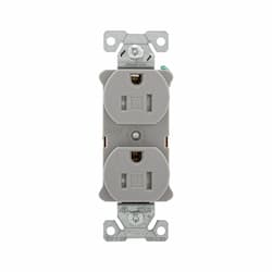 15A Heavy-Duty EZ Link Duplex Receptacle, TR, 125V, Gray