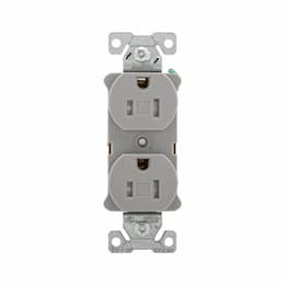 15A Heavy-Duty EZ Link Duplex Receptacle, TR, 125V, Gray