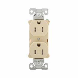 15A Heavy-Duty EZ Link Duplex Receptacle, TR, 125V, Ivory