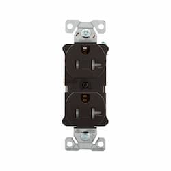 20A Heavy-Duty EZ Link Duplex Receptacle, TR, 125V, Brown