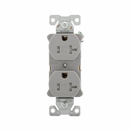 20A Heavy-Duty EZ Link Duplex Receptacle, TR, 125V, Gray