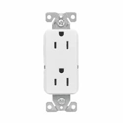 15A Heavy-Duty EZ Link Decora Receptacle, TR, 125V, Light Almond