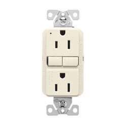 15A Slim GFCI Receptacle Outlet, Retail Box, #14-10 AWG, 125V, LA