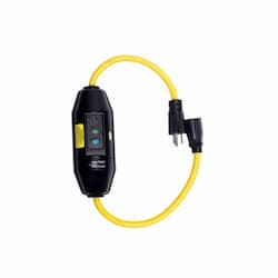 15 Amp Portable GFCI Cord, Watertight, Single-Tap, 2 FT