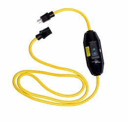 15 Amp Portable GFCI Cord, Watertight, Single-Tap, 6 FT