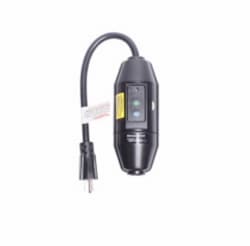 15 Amp Portable GFCI Cord, Watertight, Manual Reset, 1 FT