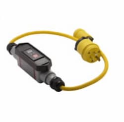 20 Amp Portable GFCI Cord, Watertight, Manual Reset, 2FT