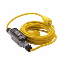 30 Amp Portable GFCI Cord, Watertight, Automatic, 50FT