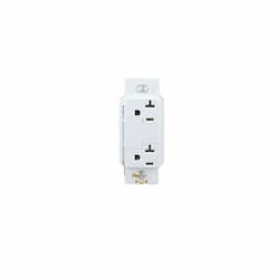 20 Amp Isolated Ground Duplex Receptacle, White