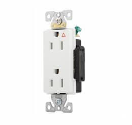 15 Amp Duplex Receptacle w/ Terminal Guards, Isolated Ground, Ivory