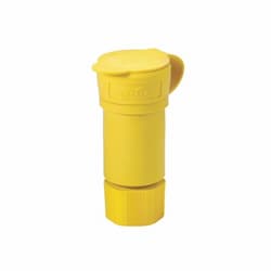 30 Amp Locking Connector, Watertight, NEMA L20-30, Yellow