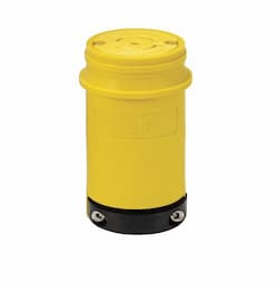 20 Amp Locking Connector, Industrial, NEMA L21-20, 120/208V, Yellow/Black