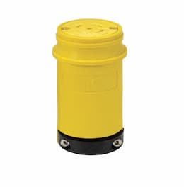 20 Amp Locking Connector, Industrial, NEMA L21-20, 120/208V, Yellow/Black