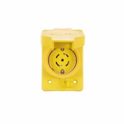 Eaton Wiring 30 Amp Locking Receptacle, Watertight, NEMA L22-30, Yellow