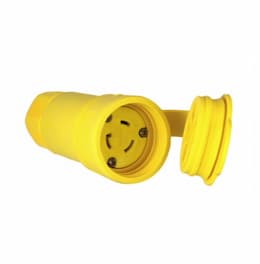 Eaton Wiring 20 Amp Locking Connector, Watertight, NEMA L5-20, Yellow