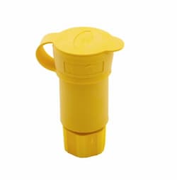 30 Amp Locking Connector, Watertight, NEMA L5-30, Yellow