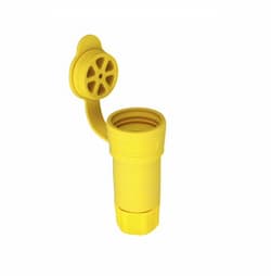 20 Amp Locking Connector, Watertight, NEMA L6-20, Yellow