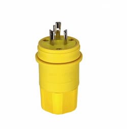 20 Amp Locking Plug, NEMA L7-20, 277V, Yellow