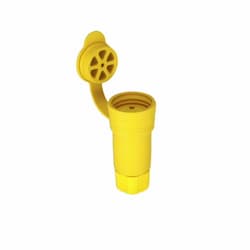 30 Amp Locking Connector, Watertight, NEMA L7-30, Yellow