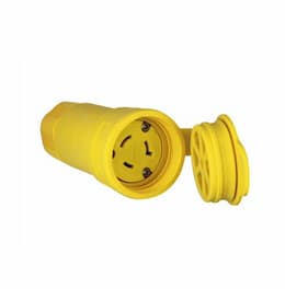 Eaton Wiring 20 Amp Locking Connector, NEMA L8-20, 480V, Yellow