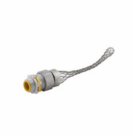 Strain Relief Cord Grip, Liquid Tight, 2.63" Length, 3/8" Size