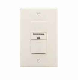 600W Occupancy Sensor & Dimmer, Incandescent, Single-Pole, Almond