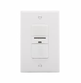 600W Occupancy Sensor & Dimmer, Incandescent, Single-Pole, White