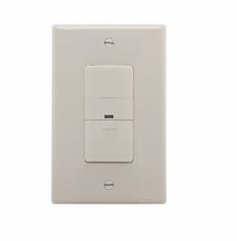 600W Occupancy Sensor Switch, Incandescent, Single-Pole, Light Almond