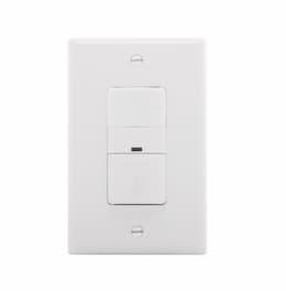 600W Occupancy Sensor Switch, Incandescent, Single-Pole, White