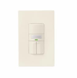 1000W Dual Switch Motion Sensor w/ Nightlight, Single-Pole, Light Almond