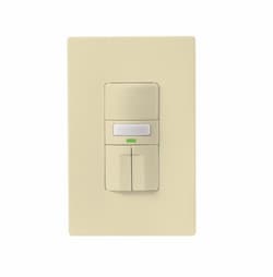 1000W Dual Switch Motion Sensor w/ Nightlight, Single-Pole, Ivory