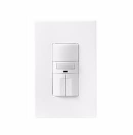 1000W Dual Switch Motion Sensor w/ Nightlight, Single-Pole, White