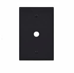 1-Gang Phone & Coax Wall Plate, Mid-Size, Black