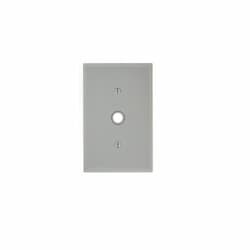 1-Gang Telephone & Coax Wall Plate, Mid-Size, Screwless, Gray