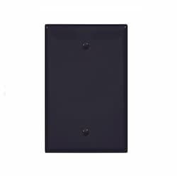 1-Gang Blank Wall Plate, Mid-Size, Black