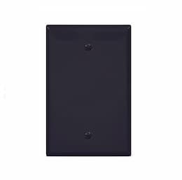 1-Gang Blank Wall Plate, Mid-Size, Black