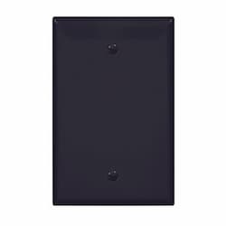 Eaton Wiring 1-Gang Blank Wall Plate, Mid-Size, Polycarbonate, Black
