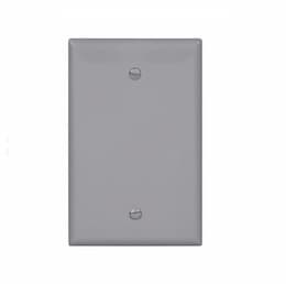 Eaton Wiring 1-Gang Blank Wall Plate, Mid-Size, Gray