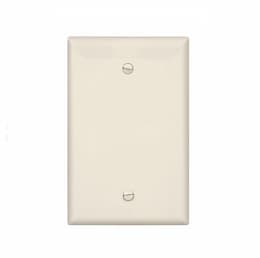 1-Gang Blank Wall Plate, Mid-Size, Light Almond