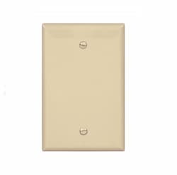 1-Gang Blank Wall Plate, Mid-Size, Ivory