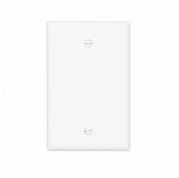 1-Gang Blank Wall Plate, Mid-Size, White