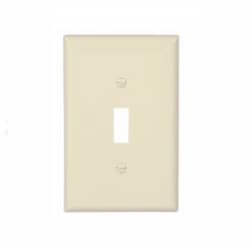 Eaton Wiring 1-Gang Toggle Wall Plate, Mid-Size, Almond