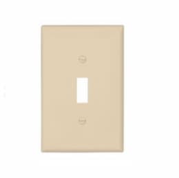 1-Gang Toggle Wall Plate, Mid-Size, Ivory