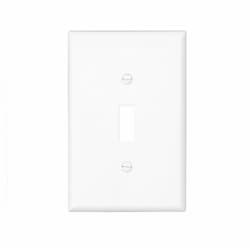 1-Gang Toggle Wall Plate, Mid-Size, White