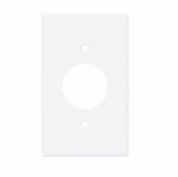 Eaton Wiring 1-Gang Power Outlet Wall Plate, Mid-Size, 1.40" Hole, White