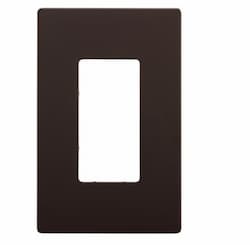 Eaton Wiring 1-Gang Decora Wall Plate, Mid-Size, Screwless, Brown