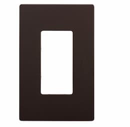 Eaton Wiring 1-Gang Decora Wall Plate, Mid-Size, Screwless, Brown